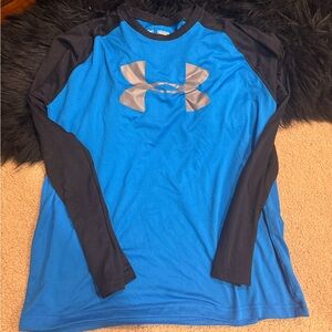 Under Armour Youth L - blue black long sleeve